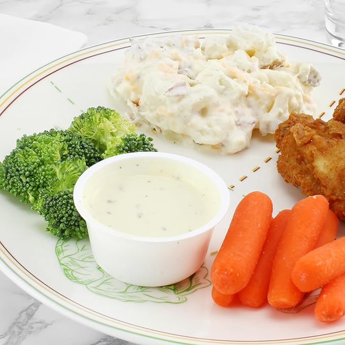 Ceramic Portion Control Plates (Set of 2); Microwave-Safe