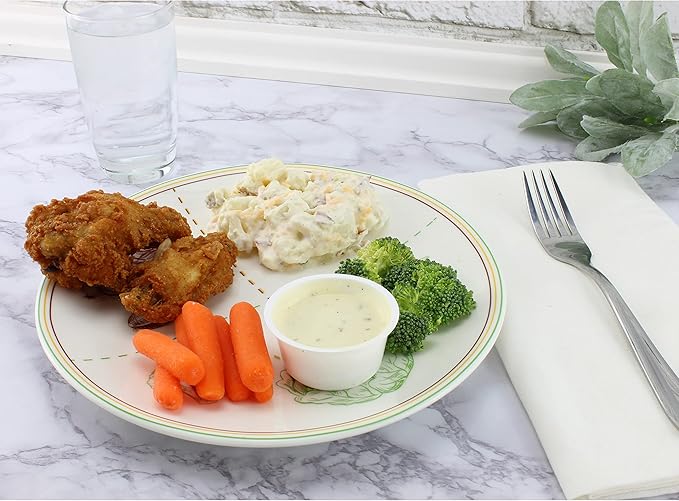 Ceramic Portion Control Plates (Set of 2); Microwave-Safe